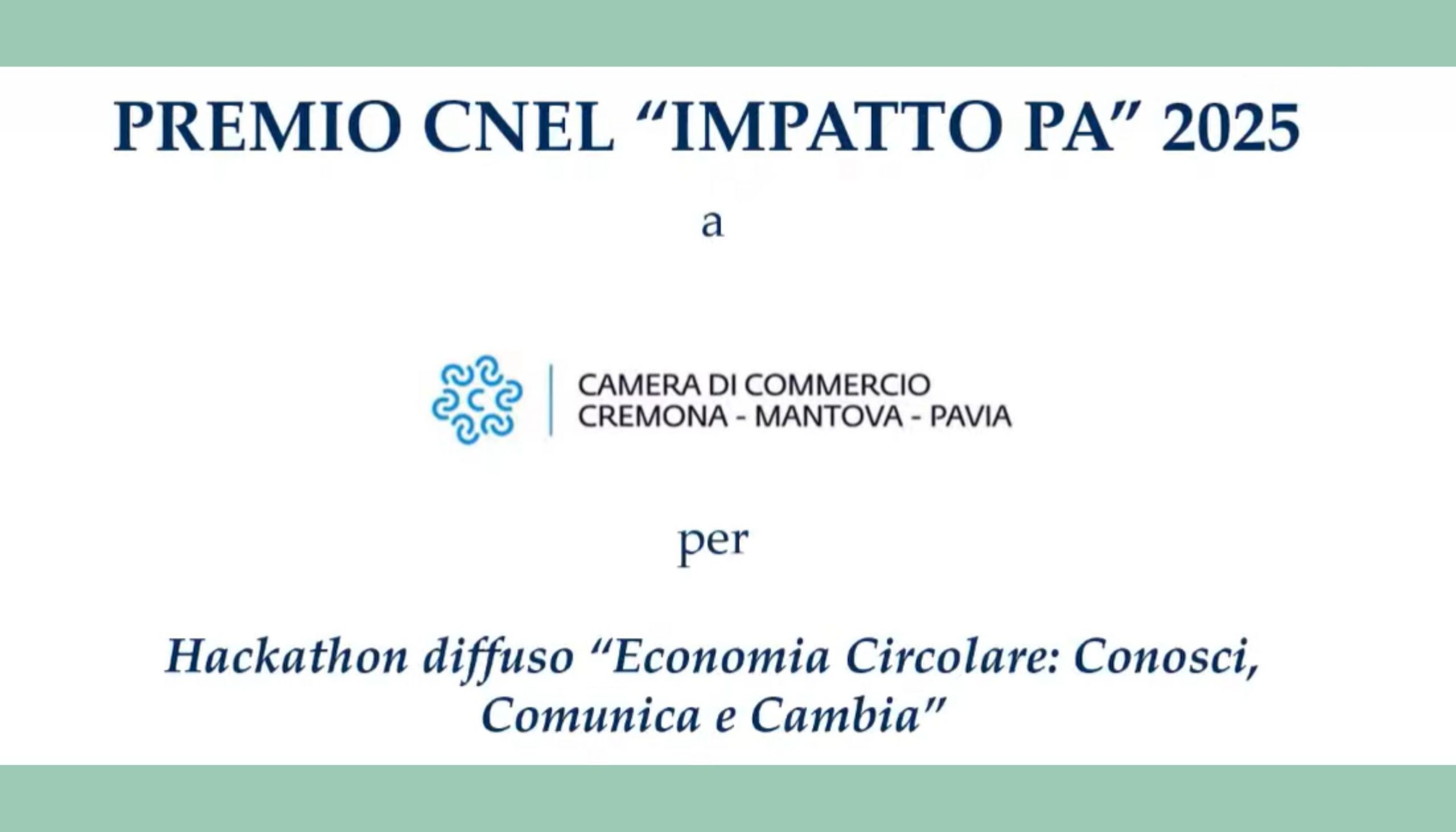 L’Hackathon Conosci, Comunica e Cambia riceve il Premio Impatto PA del CNEL